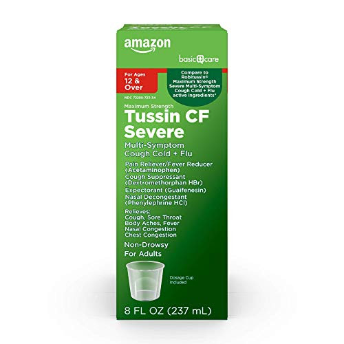 Amazon Basic Care Tussin Severe CF Max Syrup 8 fl oz