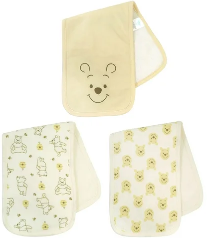 Disney Winnie the Pooh Burp Cloths 3-Pack Deal