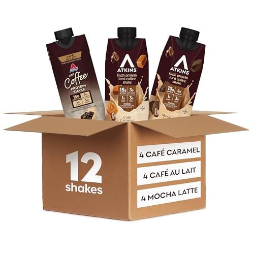 Atkins Coffee Lovers Protein Shake Variety Pack, 12 Count