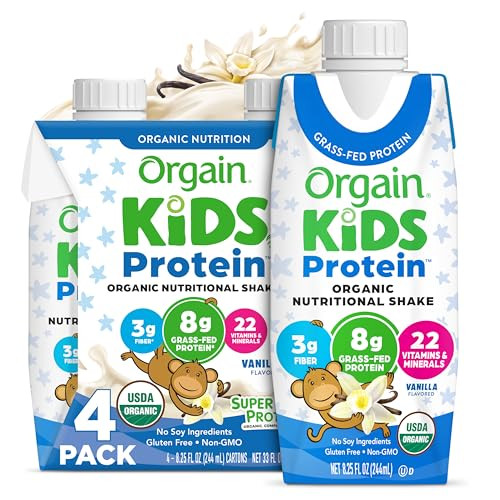 4-Pack 8.25-Ounce Orgain Organic Kids' Nutritional Protein Shake