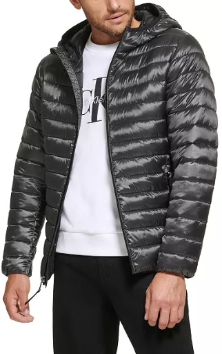 Calvin Klein Men's Hooded & Quilted Packable Jacket Deal
