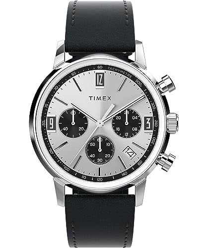 Timex Men's Marlin 40mm Watch Silver/Black Panda Deal