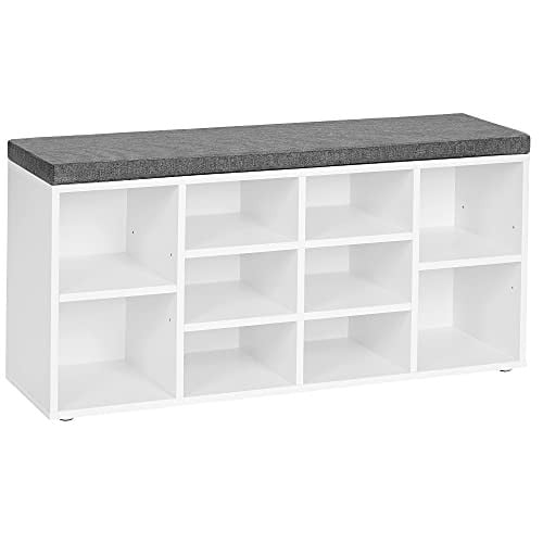 Vasagle Shoe Storage Bench w/ Cushion Seat (40.9 x 18.9 x 11.8") Deal