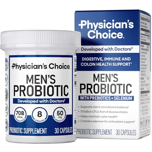 Physician's Choice Probiotics for Men 70 Billion CFU 8 Strains, 30 Count