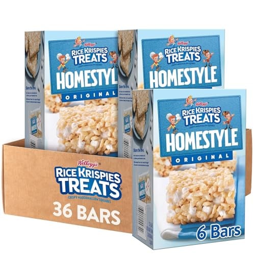 Rice Krispies Treats Homestyle Marshmallow Snack Bars, Original (6 Boxes, 36 Bars) Deal