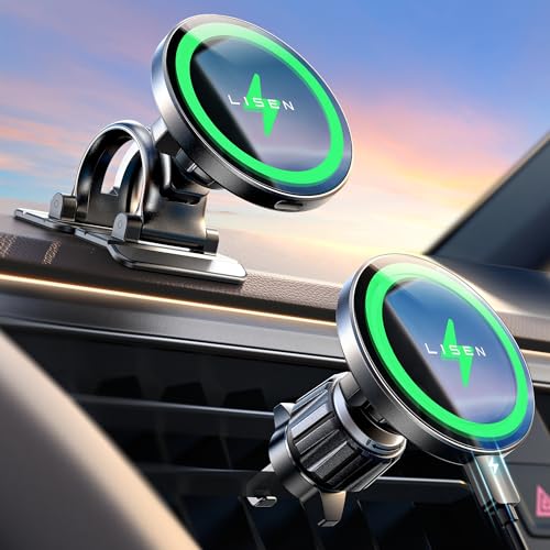 15W Lisen MagSafe Magnetic Wireless Car Mount Charger Deal