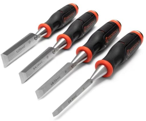 Crescent 4 Piece Wood Chisel Set 1/4", 1/2", 3/4", 1" Deal