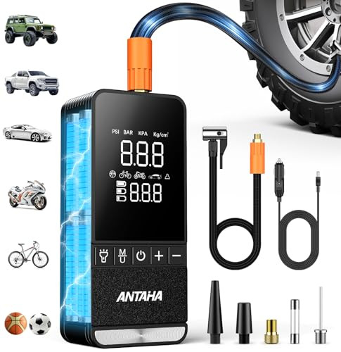 Portable Tire Inflator with 6000mAh Battery