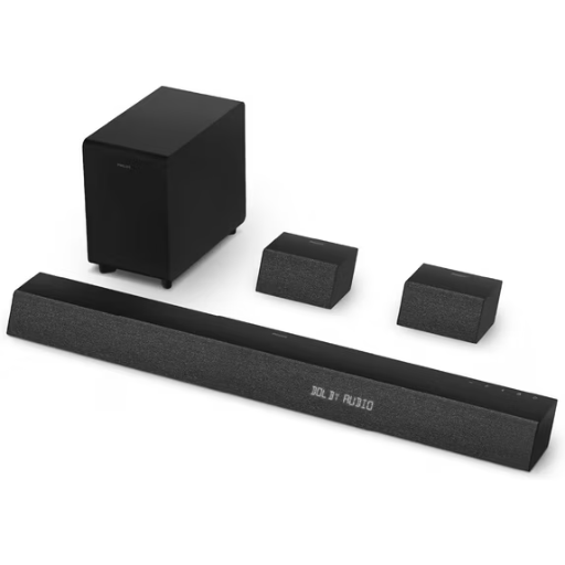 Philips TAB7568 5.1 Channel Soundbar w Wireless Subwoofer & Wired Surround Speakers
