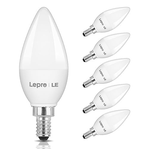 Lepro E12 LED Candelabra Light Bulbs 6-Pack (5000K Daylight)