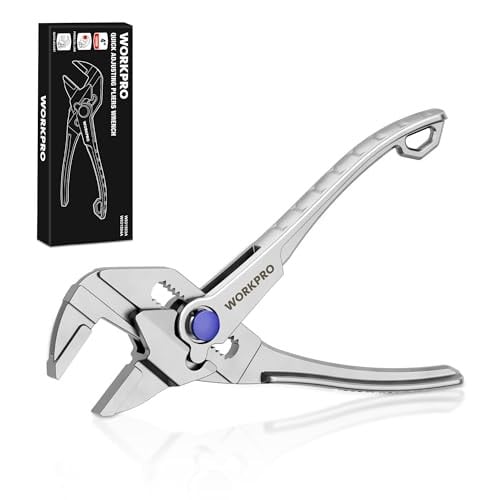 WORKPRO Mini Pliers Wrench, 4-Inch Smooth Jaw