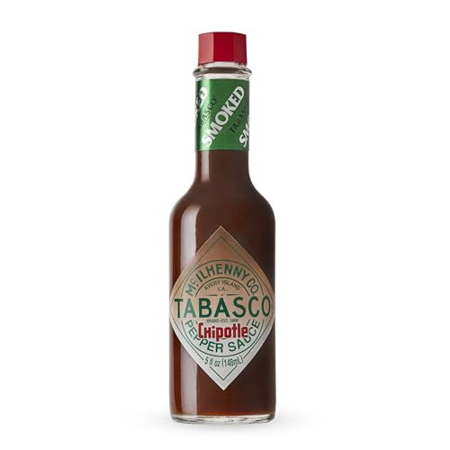 Tabasco Brand Chipotle Pepper Hot Sauce Glass Bottle 5-Oz