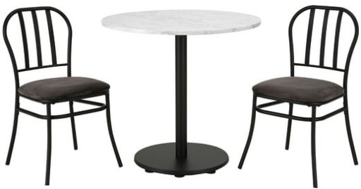 Mainstays 3-Piece Marble Table Top Indoor Dining Bistro Set