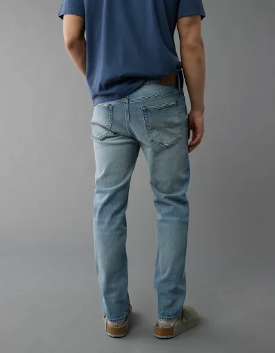 American Eagle Men's AE EasyFlex + Tencel Fibers Ripped Slim Straight Jean Deal