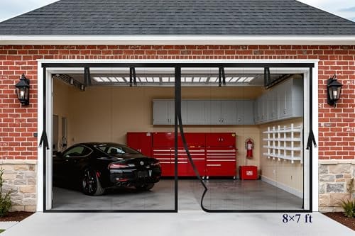 Kitsure Fiberglass Garage Door Screen 1-Car 8' x 7'