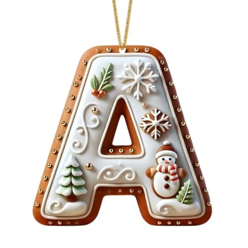 Letter/Initial Christmas Ornaments
