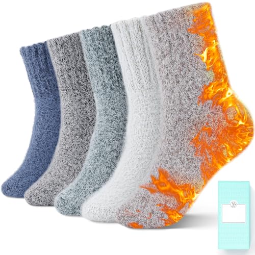 Fuzzy Socks For Women 5 Pairs Thermal Thick Winter Warm Gifts