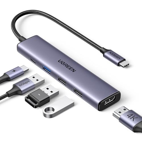 UGREEN 5-Port USB C Hub w/ 4K HDMI, 100W PD USB C, 3x USB A Deal