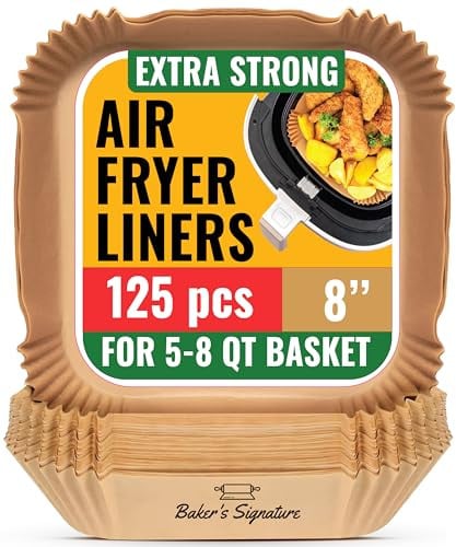 Baker's Signature 125-Count 8" Square Air Fryer Paper Liners Deal