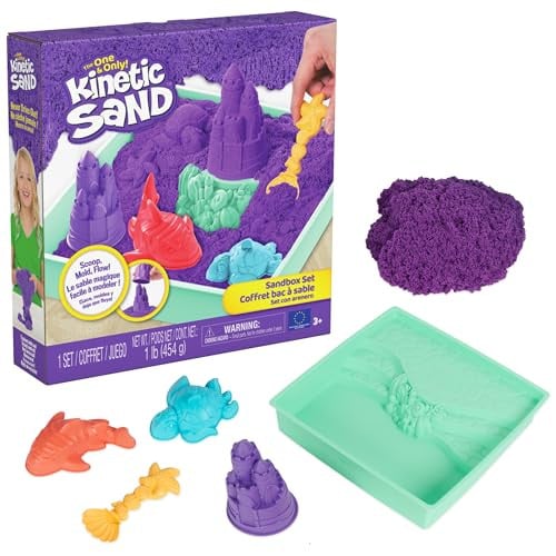 Kinetic Sand Sandbox Set with 1lb Purple Play Sand Deal