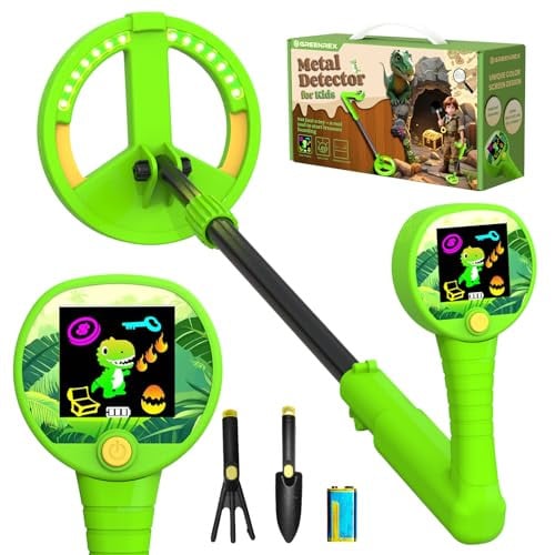 GreenRex Kids' Metal Detector w/ 2.36" Color LCD Display, 6.7" LED Coil Deal