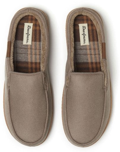 Dearfoams Cozy Comfort Men's Notch Clog Slippers (taupe) Deal