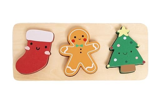 Pearhead 3 Piece Set Wooden Holiday Puzzle Deal