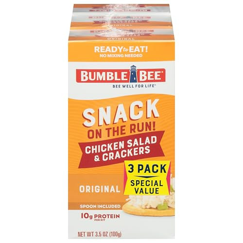 Bumble Bee Snack on the Run Chicken Salad with Crackers Kit 3.5 Ounce (Pack of 3)