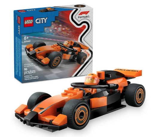 Lego City F1 Driver w McLaren Model Race Car 60442, 86 Pcs.