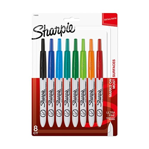 Sharpie Retractable Permanent Markers 8-Count Ultra Fine Point Deal