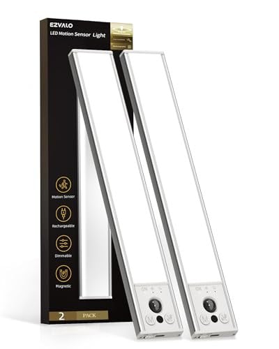 Ezvalo 10" Rechargeable Magnetic LED Motion Sensor Lights 2-Pack