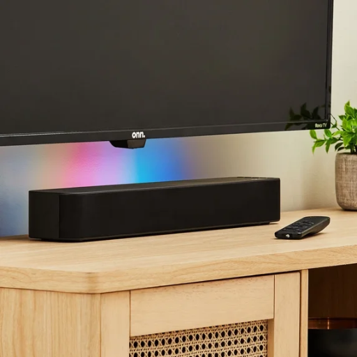 onn 20 Inch Bluetooth 2.1 Channel Soundbar with Multi-Color LED Lighting Deal