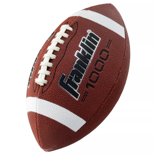 Franklin Sports 1000 Series Grip-Rite Brown Football (Official, Junior, or PeeWee)