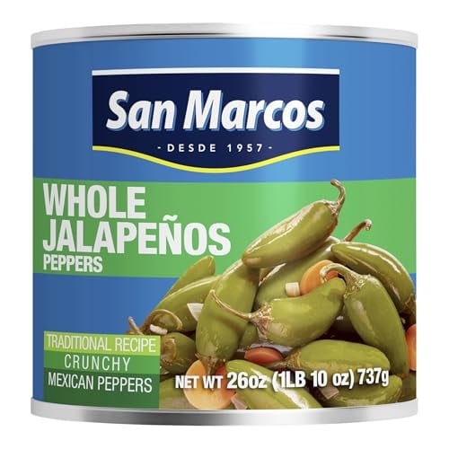 San Marcos Canned Whole Jalapeno Peppers 26-Ounce
