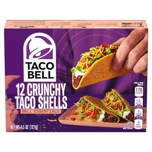 Taco Bell Crunchy Taco Shells 4.5oz Boxes, 12-Pack