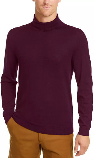 Club Room Men's Merino Wool Blend Turtleneck Sweater