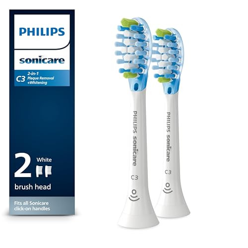 2-Pack Philips Sonicare C3 2-in-1 Plaque Removal + Whitening Brush Heads
