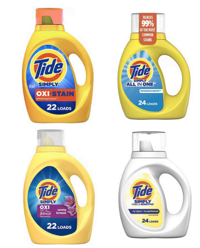 32 Oz. Tide Simply Liquid Laundry Detergent (Various Scents) 4 Pack