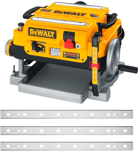 DEWALT 13-in 15-Amp Planer & 3-Pack Reversible Replacement Planer Knives