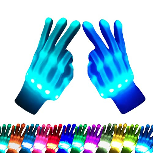 12 Color LED Light-Up Gloves (Large)