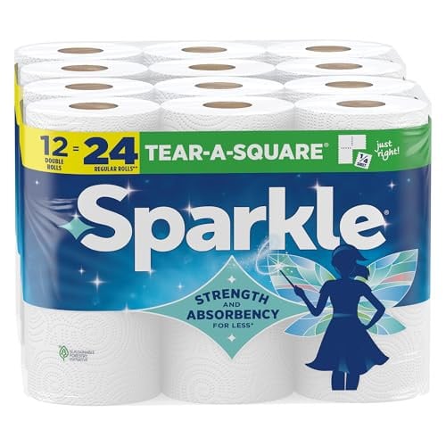 Sparkle Tear-A-Square 2-Ply Paper Towels 12-Pack Deal