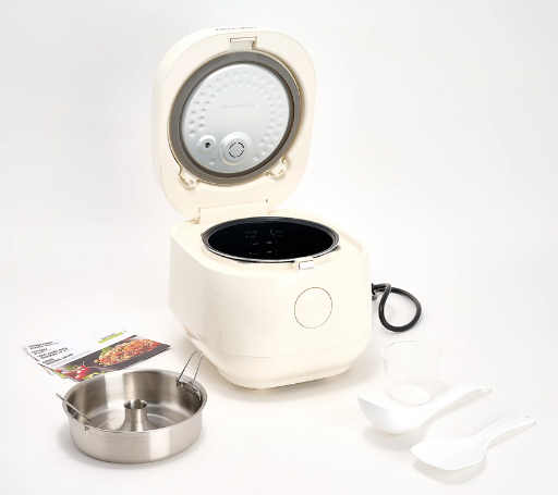 GreenPan Fuzzy Logic Carb Reducing Rice Cooker & Tools 8-Cup