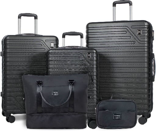 Travelhouse 5-Piece Hardside Spinner Luggage Set Deal