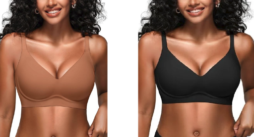 Cuteio Women's Wireless Bralette w/ Adjustable Straps (Black or Coffee) Deal