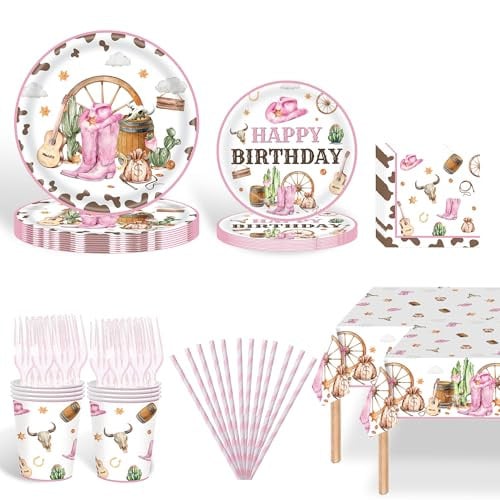 Western Cowgirl Birthday Party 146pcs