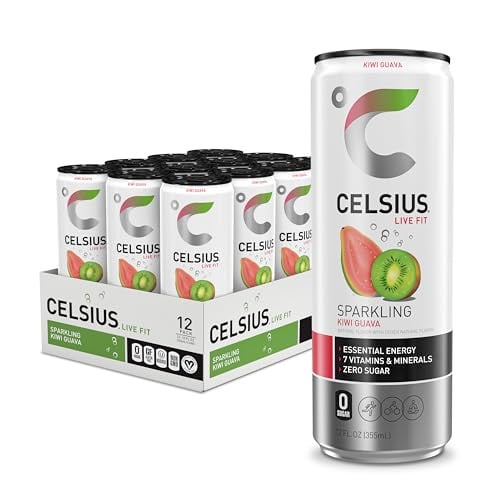 CELSIUS Sparkling Kiwi Guava Energy Drink 12 Fl Oz (Pack of 12) Deal