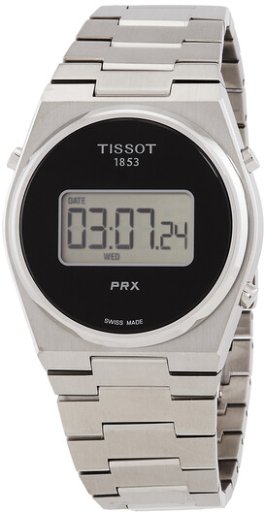 Tissot PRX Quartz Digital Black Dial Men's Watch Deal