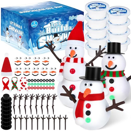 RoseFog Christmas DIY Snowman Crafts 9-Pack