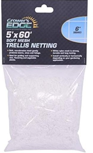 Grower's Edge Soft Mesh Garden Trellis Netting 5' x 60' w/ 6" Squares Deal