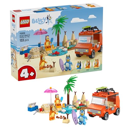 LEGO Bluey - Bluey's Beach & Family Car Trip 133-Piece Deal